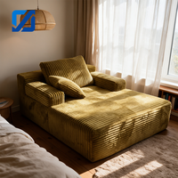 Canapé convertible en velours côtelé tufté, personnalisable pour appartements, salons, villas et hôtels – Vente en gros