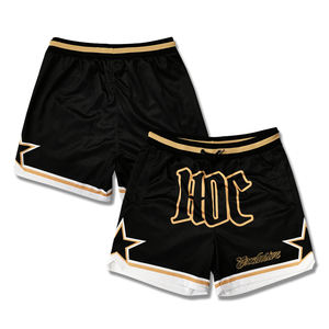 OEM Sublimation Sports Summer Breathable Design Double <b>Men</b> Mesh Custom Classic Basketball <b>Shorts</b> - Product Image 3