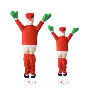 Décorations de Noël amusantes en forme de Père Noël aux fesses dénudées, à suspendre pour gouttière, toit, cheminée, arbre, porche, décoration extérieure pour la maison - Product Image 1