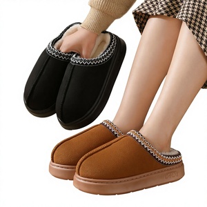 Pantuflas de Encaje para Mujer, Otoño/Invierno, Suela de EVA, Forro de Felpa, Antideslizantes, Cálidas, Resistentes al Desgaste, para Interiores/Exteriores, Uso Doméstico, para Parejas - Product Image 1