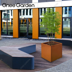 กระถางต้นไม้เหล็กคอร์เทนสำหรับตกแต่งสวนทรงสี่เหลี่ยมหรูหราตกแต่งบ้านอย่างมีสไตล์ - Product Image 2