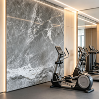 Panneau mural en PVC imperméable et ignifuge à grain de pierre et charbon de bambou, design moderne pour la décoration murale des hôtels, des réceptions, des hôpitaux et des commerces