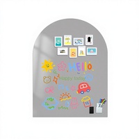 Tableau blanc souple pour enfants, enseignement à domicile, autocollants muraux magnétiques pour graffitis, plusieurs couleurs au choix, tableau adhésif coloré, gris effaçable