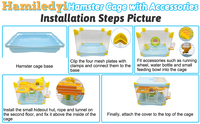 Multifunktion aler tragbarer nachhaltiger Hamster käfig mit Unterhaltung Transparentes Innovations design Acryl karton verpackung Solid