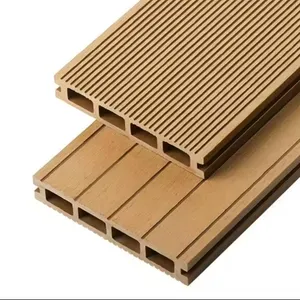 Luxe Moderne Wpc Vloer Hard Custom Kleur Decking Antislip Waterdicht Teak Plastic Voor Huis Buiten Tuin Slijtvast Fpc