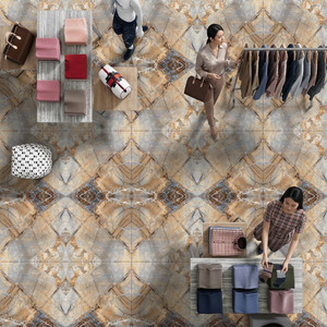 Blue Book Match 24x48 Inch Glossy Book Match Porcelain Tiles 60x120cm Luxury Marble Collection - Product Image 3