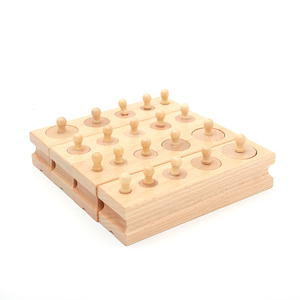 Montessori de madera juguetes de madera didácticos y educativos para los niños cilindro hembra juguete bebé de la práctica del d - Product Image 1