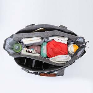 Sac à langer multifonctionnel pour tout-petits, sac de voyage pour maman et papa avec poche isotherme - Product Image 2