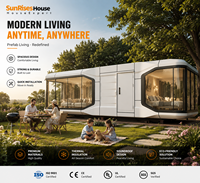 Maison capsule spatiale de luxe, maison capsule spatiale 2 chambres avec cuisine