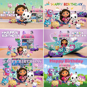 Fondo Fotográfico Cabby DoIIhouse, Fondo para Fotos <span class=keywords><strong>de</strong></span> Cumpleaños <span class=keywords><strong>de</strong></span> Niña, Decoración para Baby Shower, Pancarta <span class=keywords><strong>de</strong></span> Vinilo y Poliéster, Accesorio para Fotos X0465 - Product Image 5