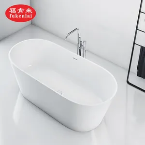 Vanité de salle de bain moderne en pierre artificielle de haute qualité, baignoire autoportante directe d'usine