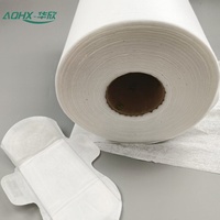 Tapis élastique bon marché non tissé pour serviettes hygiéniques Matière première pour serviettes hygiéniques Feuille supérieure