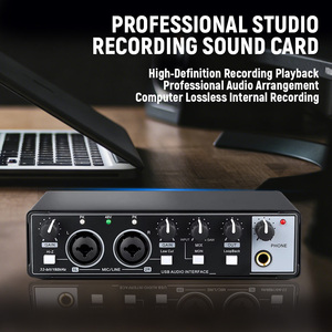 <span class=keywords><strong>Carte</strong></span> <span class=keywords><strong>Son</strong></span> Externe USB Professionnelle <span class=keywords><strong>pour</strong></span> Enregistrement, Doublage en Direct, Chant, <span class=keywords><strong>Guitare</strong></span>, Livres Audio - Product Image 3