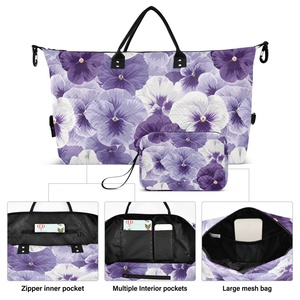 Bolsa de Gimnasio con Estampado Hawaiano Personalizado Puakenikeni Hau, Ligera, para Viaje, con Neceser, Venta al Por Mayor - Product Image 2