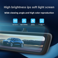 YQ-39 Enregistreur de voiture à double objectif 8,2 pouces 1080P avec GPS/WiFi intégré, garantie 1 an, caméra de tableau de bord avec streaming multimédia et rétroviseur