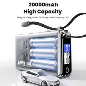 พาวเวอร์แบงค์ <span class=keywords><strong>3</strong></span> in 1 ความจุ 20000mAh ชาร์จเร็ว 65W PD พร้อมหน้าจอ TFT รองรับการชาร์จ 45W สำหรับแล็ปท็อป ไอโฟน ซัมซุง - Product Image 5
