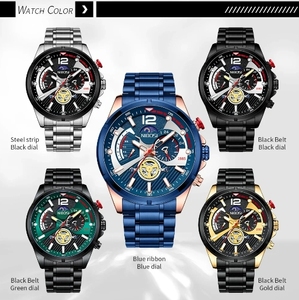 กําหนดโลโก้ของคุณเอง <span class=keywords><strong>1985</strong></span> <span class=keywords><strong>Nibosi</strong></span> 2591 นาฬิกาควอทซ์แฟชั่นส่องสว่างโครโนกราฟผู้ชายMontre Relojนาฬิกานาฬิกาสําหรับชาย - Product Image 3