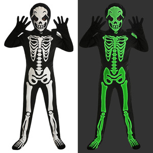 Disfraz de Halloween para niños, disfraz de fantasma de esqueleto verde, disfraz gótico victoriano de escenario, traje de fantasma para niñas, traje de fiesta de una pieza - Product Image 1
