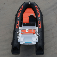 Bateau pneumatique rigide en fibre de verre de 12 pieds avec tube en PVC ou Hypalon