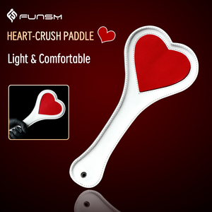 M-P4003 Pagaie en cuir BDSM pour adultes, en forme de cœur, pour submissif, pour stimulation sensorielle, 18+, pagaie de punition en cuir en forme de U pour couple - Product Image 2