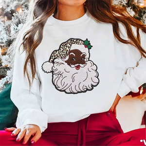 Tùy Chỉnh Bán Buôn Giáng Sinh Châu Phi Mỹ Chenille Màu Đen Santa Mệnh Đề Bé Lớn Thêu Sắt Trên Các Bản Vá Lỗi - Product Image 6