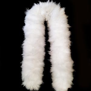 Boa en plumes de marabout blanc épaisses et volumineuses en gros, boa en plumes de marabout de dinde pour accessoires de fête, spectacle, scène, festival, performance - Product Image 1