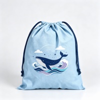 Pochette à cordon personnalisée imprimée, sac écologique réutilisable pour les activités des enfants, la gym, les voyages, le stockage des aliments, motif personnalisé