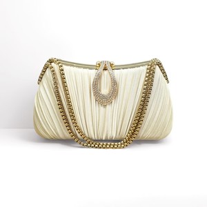 Nouveau sac de soirée plissé, sac à main de couleur unie, simple, élégant, tendance, pour cheongsam, banquet, mariage, fête, pour femmes - Product Image 4