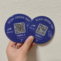 Autocollant de menu NFC en époxy RFID 13,56 MHz, étiquette de table étanche en époxy