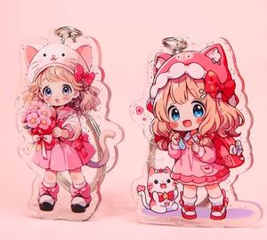 Llavero Flexible de Acrílico Transparente con Doble Holograma Personalizado, Impresión UV, Estilo de Dibujos Animados, Colgante de Anime, Diseño Propio, Material Plástico - Product Image 3