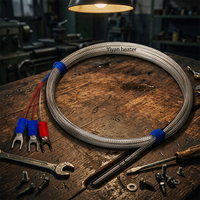 Sonde de thermocouple industrielle de type K et J en acier inoxydable, câble de 1m ou 2m, haute température, garantie 1 an, en plastique