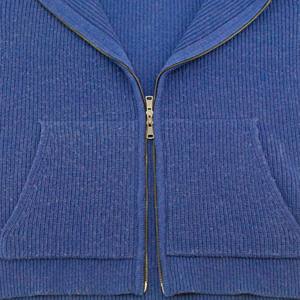 AiNear venta al por mayor logotipo personalizado diseño Oem & Odm manga larga cuello alto cremallera azul real para hombres acrílico lana tejido cárdigan suéter - Product Image 4