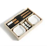 Vajilla de Sushi personalizable, juego de regalo con palillos para fiesta de boda