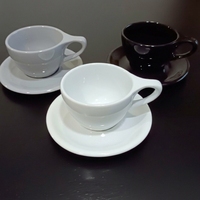 Tasse à café en céramique blanche en porcelaine, motif oreilles de chat, pour cappuccino et latte art, avec soucoupe
