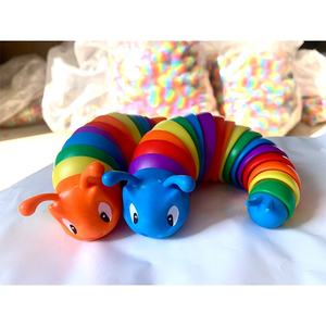 Chenille arc-en-ciel, animal rampant, jouet amusant pour enfants et adultes, <span class=keywords><strong>blague</strong></span> pratique, soulagement du stress, jouets cadeaux - Product Image 2