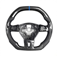 Volant sport en cuir et fibre de carbone, modification pour Volkswagen CC Magotan Tiguan Passat Camry