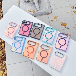 Coque de téléphone portable transparente magnétique de haute qualité, couleur laser caméléon, pour iPhone Duo, avec protection antichoc et dos rigide. - Product Image 2