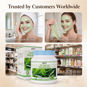 Mascarilla Facial en Polvo de Gel Suave con Árbol de Té y Menta de Marca Blanca <span class=keywords><strong>para</strong></span> Limpieza Profunda de Poros, Control de Sebo y Exfoliación - Directo de Fábrica - Product Image 4