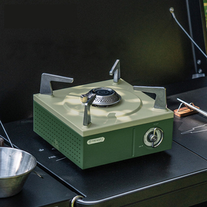 Staal Split Type Draagbare Camping Gasfornuis Enkelbrander Buiten Mini Kooktoestel voor Wandelen Picknick Rugzakken Koken - Product Image 1