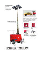 CHHI 10.6KVA Tour d'éclairage mobile automatique à LED, tube lumineux SFD6000N IP65, halogène métallique 4x1000W 6000K lumière du jour, grande portée