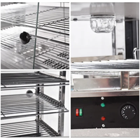 Équipement commercial de restauration Chauffe-armoire en verre pour aliments chauds Réchauffeur en acier inoxydable Vitrine d'affichage