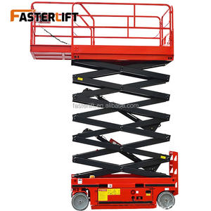 Faster Lift FL Model 6-16m Mobile Small Scissor Lift Elektrik Hidrolik Kapasitas 130KG Tinggi Maksimum 20m - Product Image 6