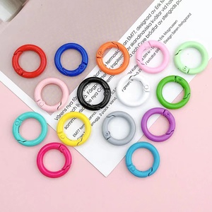 스프링 링 오픈 연결 체인 백 O 링 가죽 가방 개 칼라 원형 링 금속 버클 백 부품 - Product Image 3