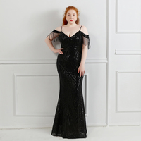 18581-S #2021 Nouvelle Arrivée Robe À Paillettes Durable Anti-Rides Femmes Sexy MomSuper Taille Robe, Grosse Dame. Robe grande taille