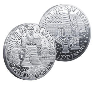 Verjaardagsmunt Verenigde Staten 250e verjaardag, zinklegering, patriottisme, herdenkingsmunt, 4 stijlen, kleurrijk/eenvoudig ontwerp, aanpasbaar kunstwerk, souvenir - Product Image 6