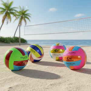 วอลเลย์บอลอย่างเป็นทางการขนาด280กรัม #5 48ชิ้น/CS ทำจากหนังและพีวีซีเพื่อความบันเทิง - Product Image 3