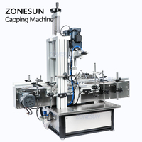 Machines de capsulage automatiques pneumatiques de table ZONESUN pour flacons en verre, flacons à vis, flacons de parfum, flacons en plastique pour animaux de compagnie