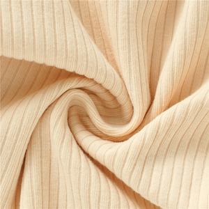 긴 소매 프릴 립 스냅 가랑이 아기 소녀 Romper 유기농, 아기 늑골이있는 Romper - Product Image 6