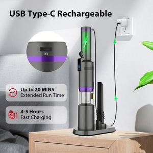 Plataforma de servicio de exportación digital global 7,4 V 100W 13kPa aspiradora de mano para coche H2 Motor sin escobillas limpieza en seco para RV Hotel - Product Image 2