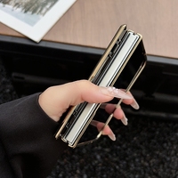 Étui de protection pour téléphone portable en cuir PU avec support anneau et charnière pour iPhone Duo
